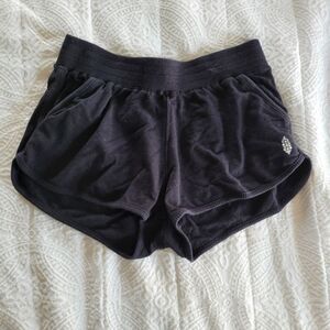 Free People Movement Women's Black Athletic Shorts with Logo Small